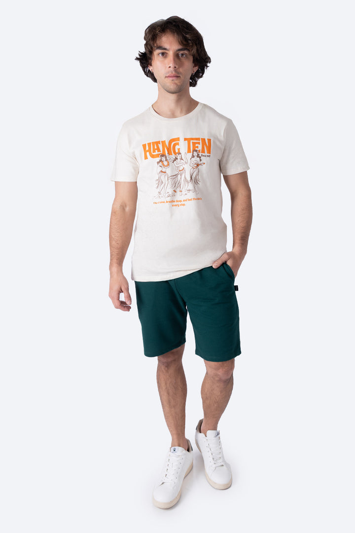 T-shirt beige "Hang Ten since 1962"  - Hang Ten 