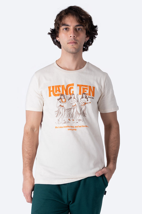 T-shirt beige "Hang Ten since 1962"  - Hang Ten 