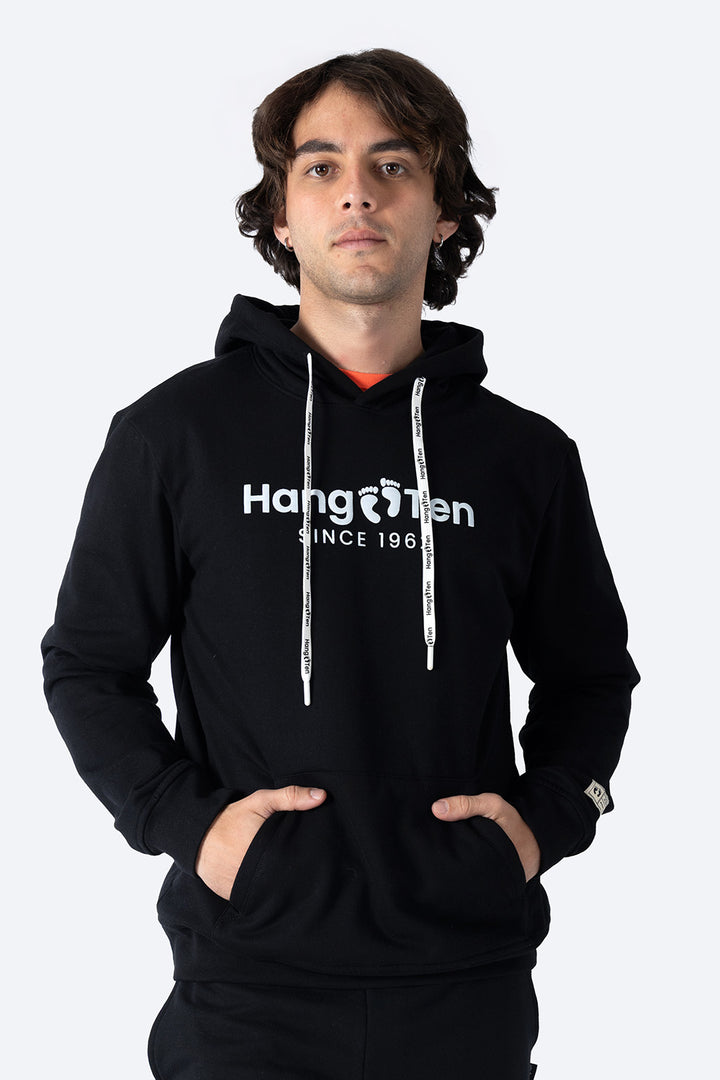 Sudadera cerrada con capucha negra - Hang Ten 