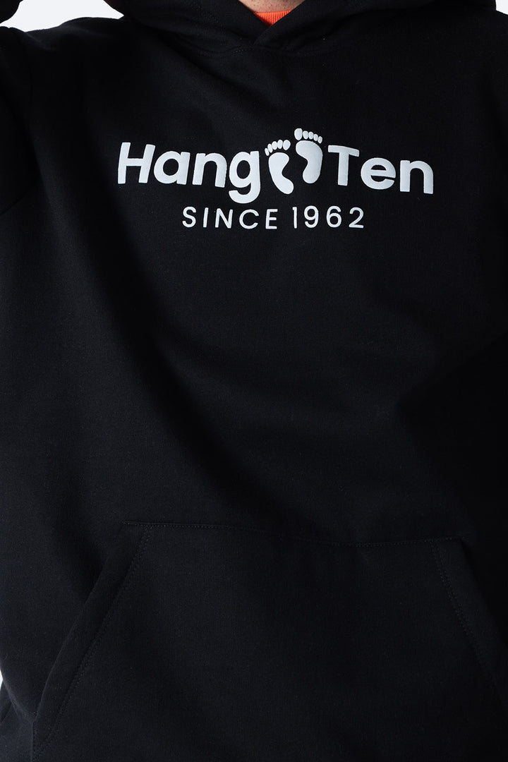 Sudadera cerrada con capucha negra - Hang Ten 