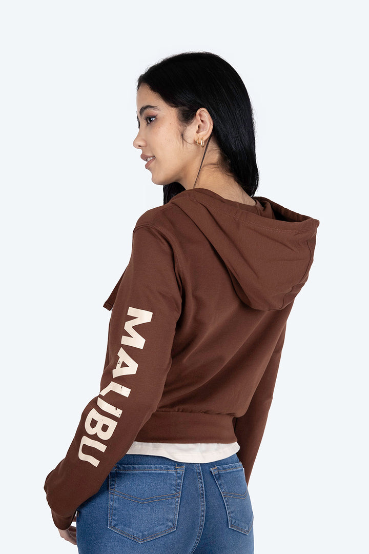 Sudadera abierta estampado malibu - Hang Ten 