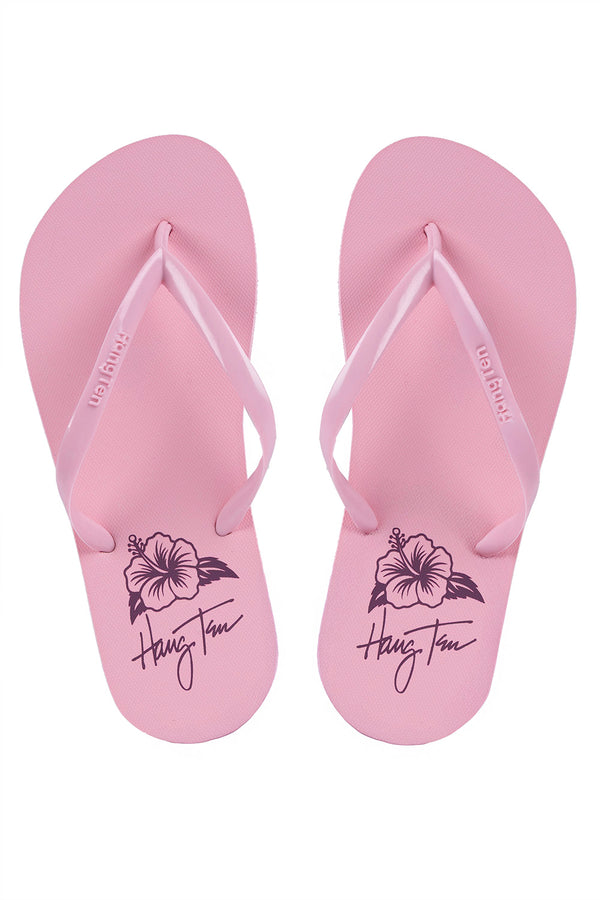 Sandalias rosas diseño de flor - Hang Ten 