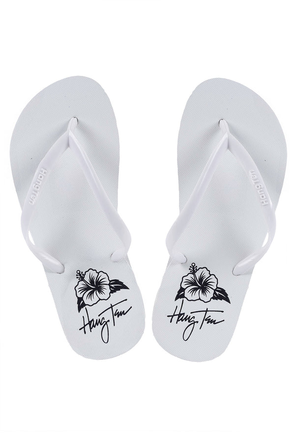 Sandalias blancas diseño de flor - Hang Ten 