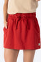Short falda roja con jareta