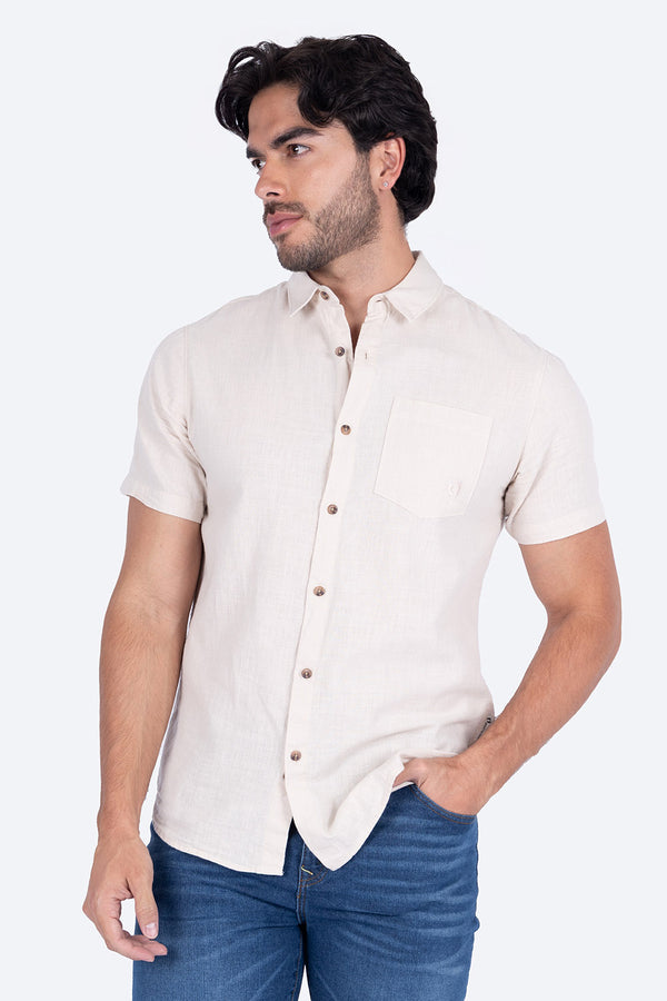 Camisa beige claro con bolsa - Hang Ten