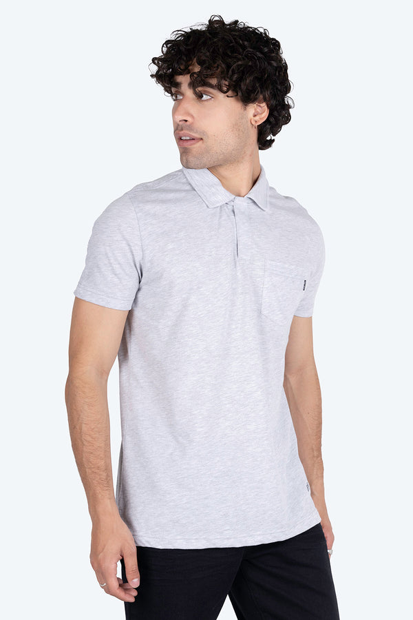 Polo chifón gris con bolsillo - Hang Ten 