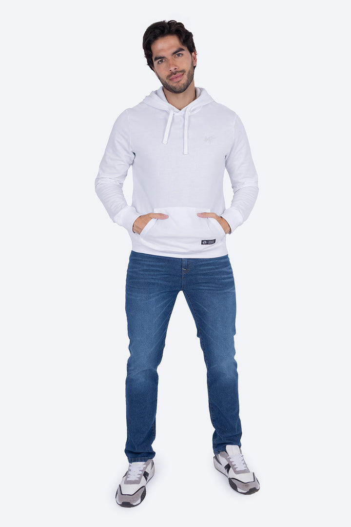 Sudadera cerrada con capucha blanca - Hang Ten 
