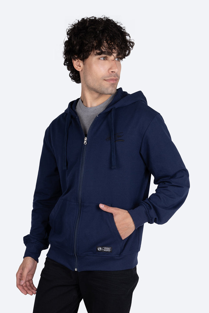 Sudadera azul abierta con capucha - Hang Ten