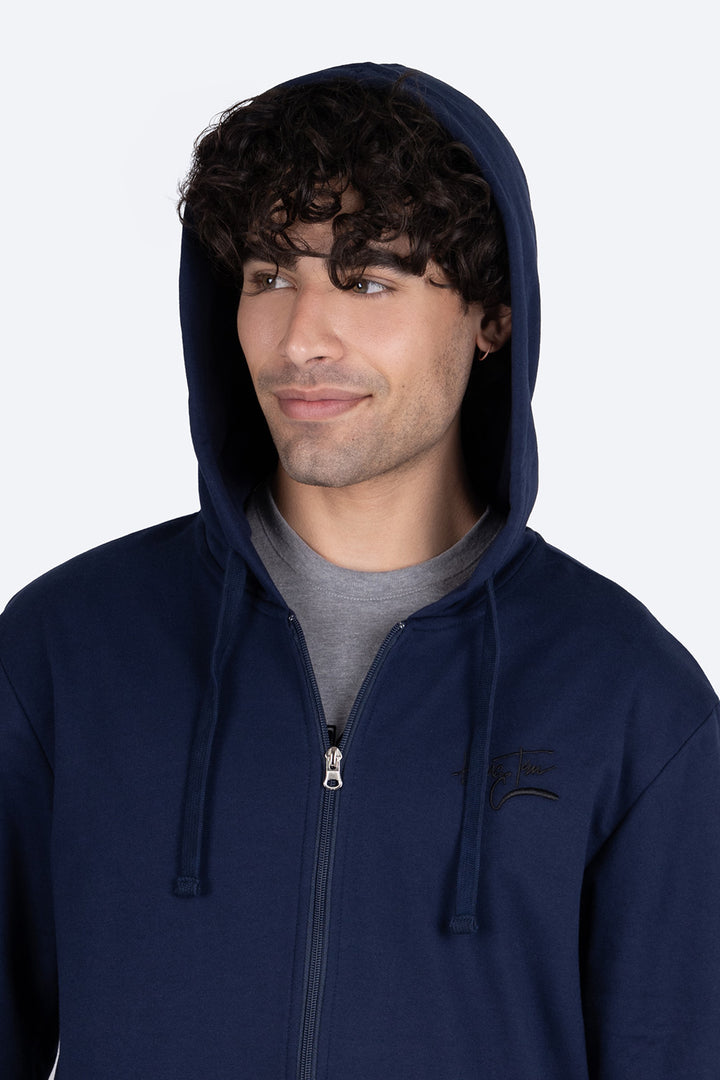 Sudadera azul abierta con capucha - Hang Ten