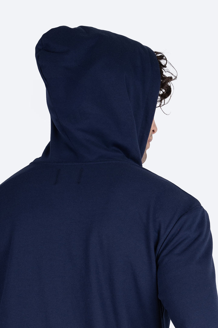 Sudadera azul abierta con capucha - Hang Ten