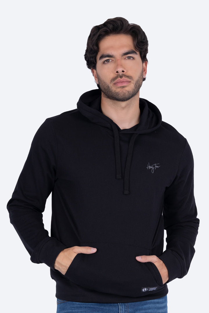Sudadera cerrada con capucha negra - Hang Ten 