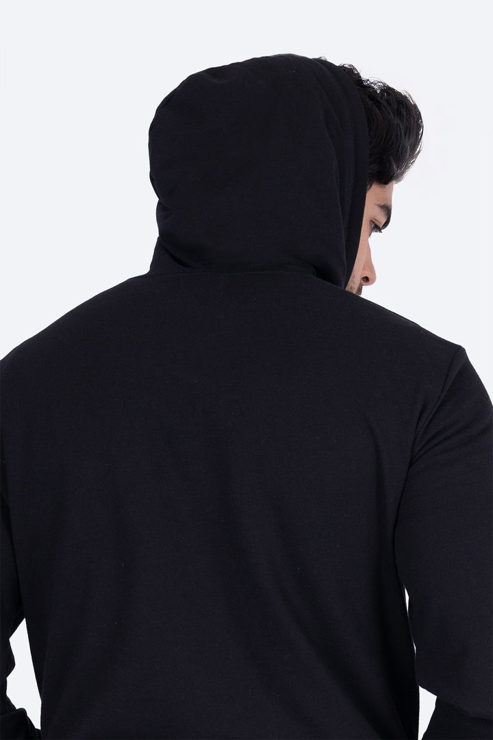 Sudadera cerrada con capucha negra - Hang Ten 