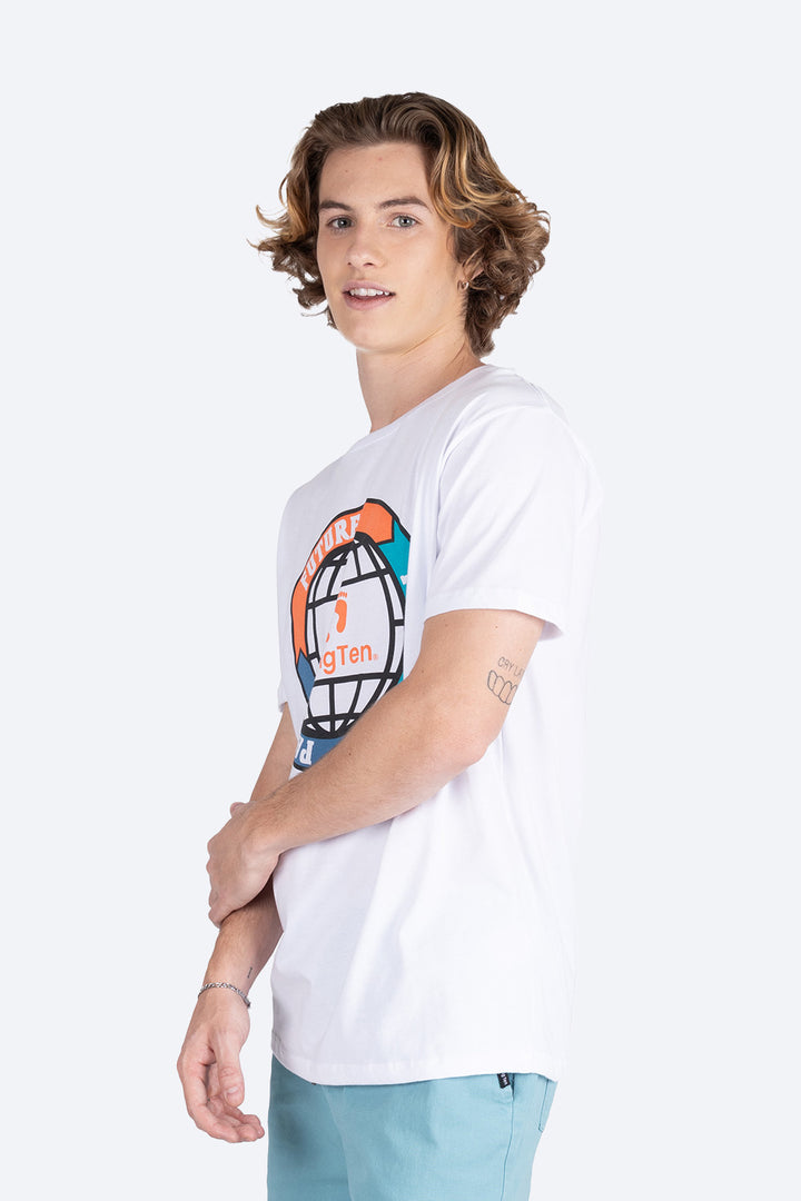 T-shirt estampada past present future - Hang Ten 