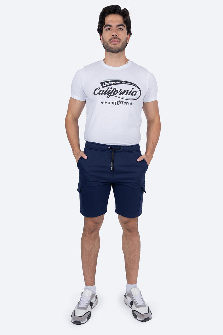 Short deportivo azul marino con bolsa tipo cargo - Hang Ten