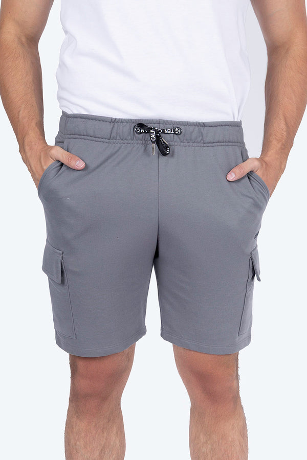 Short deportivo gris con bolsa tipo cargo - Hang Ten