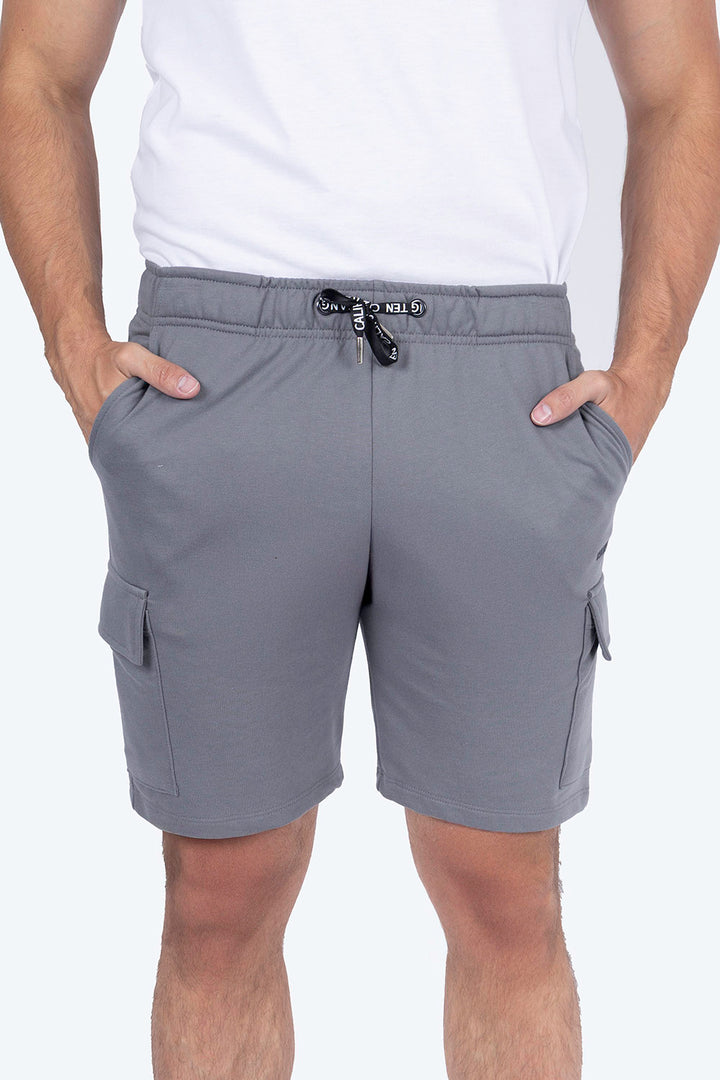 Short deportivo gris con bolsa tipo cargo - Hang Ten