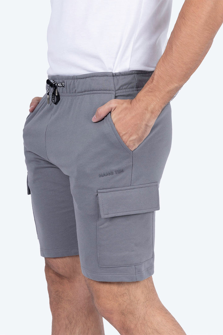 Short deportivo gris con bolsa tipo cargo - Hang Ten