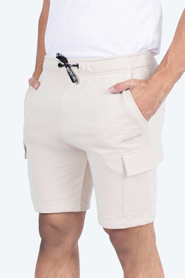 Short deportivo beige con bolsa tipo cargo - Hang Ten