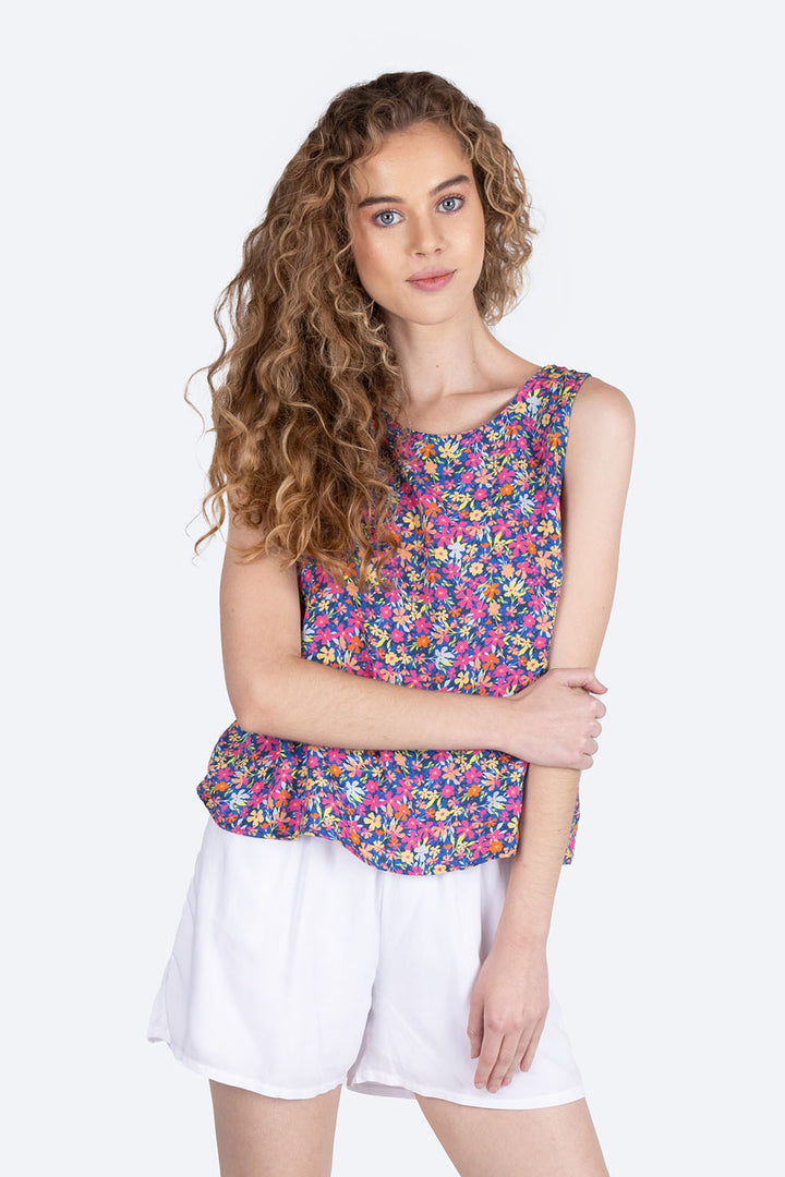 Blusa sin mangas estampada flores - Hang Ten 