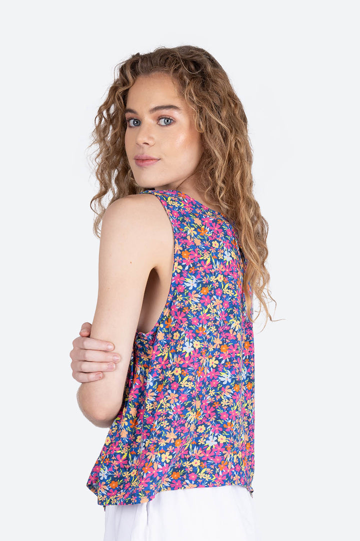 Blusa sin mangas estampada flores - Hang Ten 