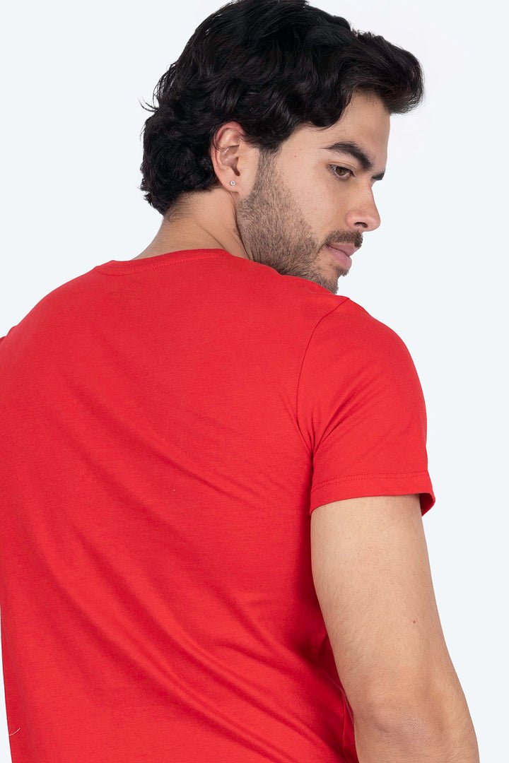 T-shirt roja "Santa Monica Beach" - Hang Ten 