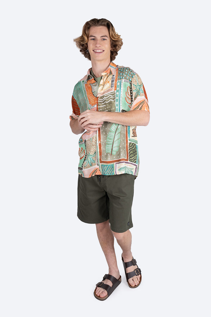 Camisa estampado hojas- Hang Ten 