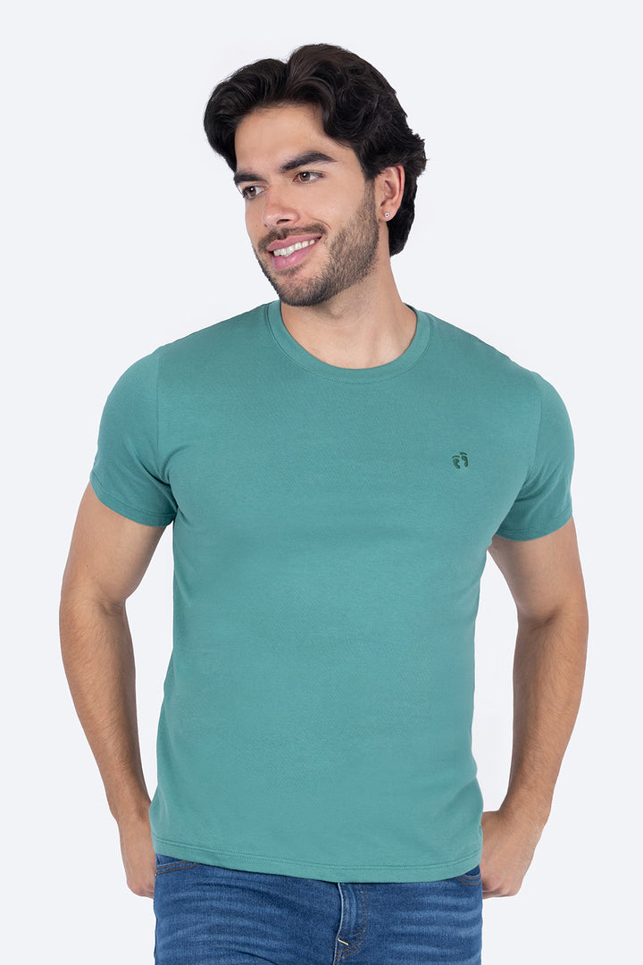 Playera básica verde cuello redondo - Hang Ten 