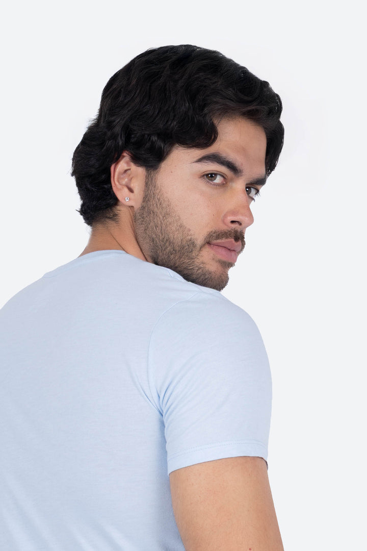 Playera azul manga corta con estampado - Hang Ten 