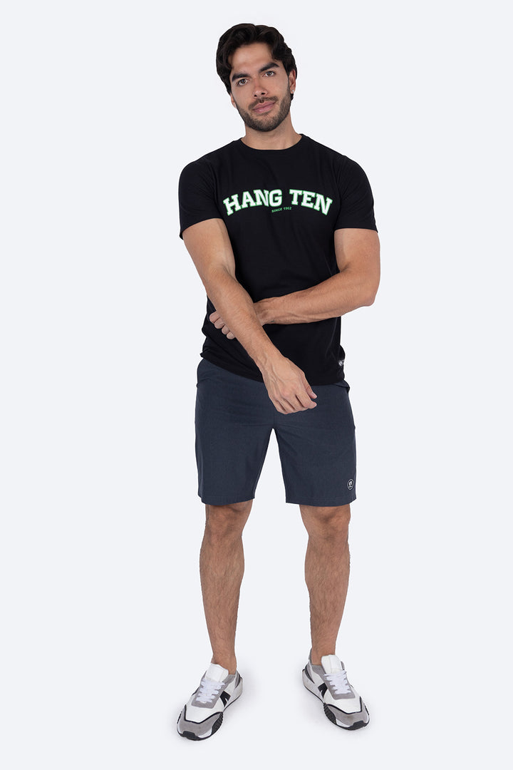 Playera negra manga corta Hang Ten - Hang Ten 