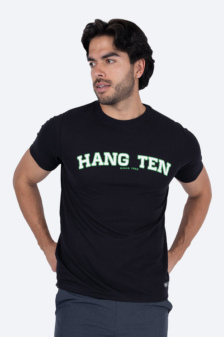 Playera negra manga corta Hang Ten - Hang Ten 