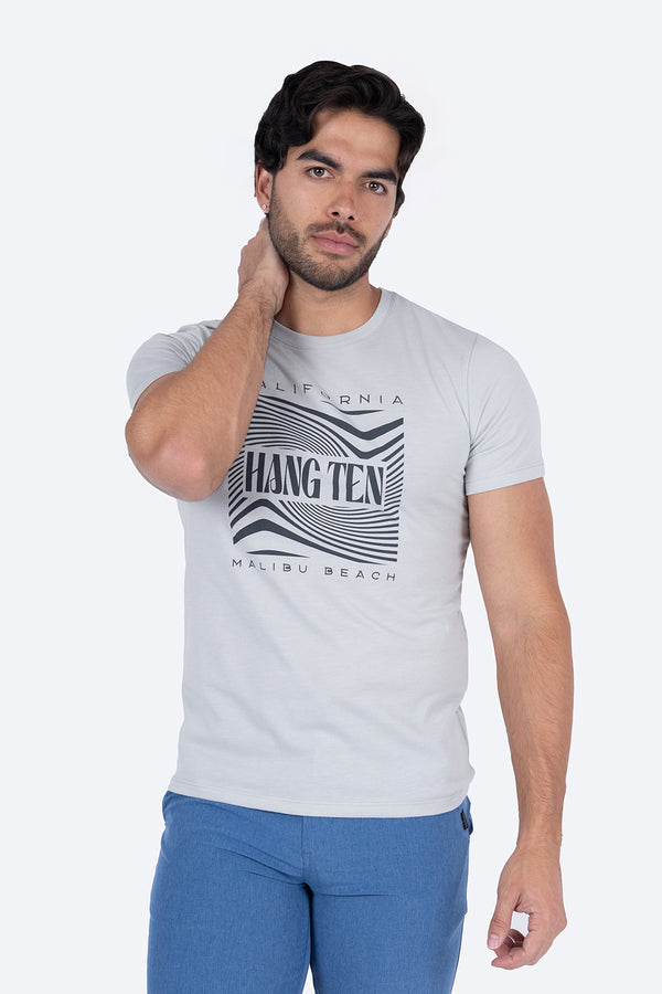 T-shirt gris claro "California" - Hang Ten 