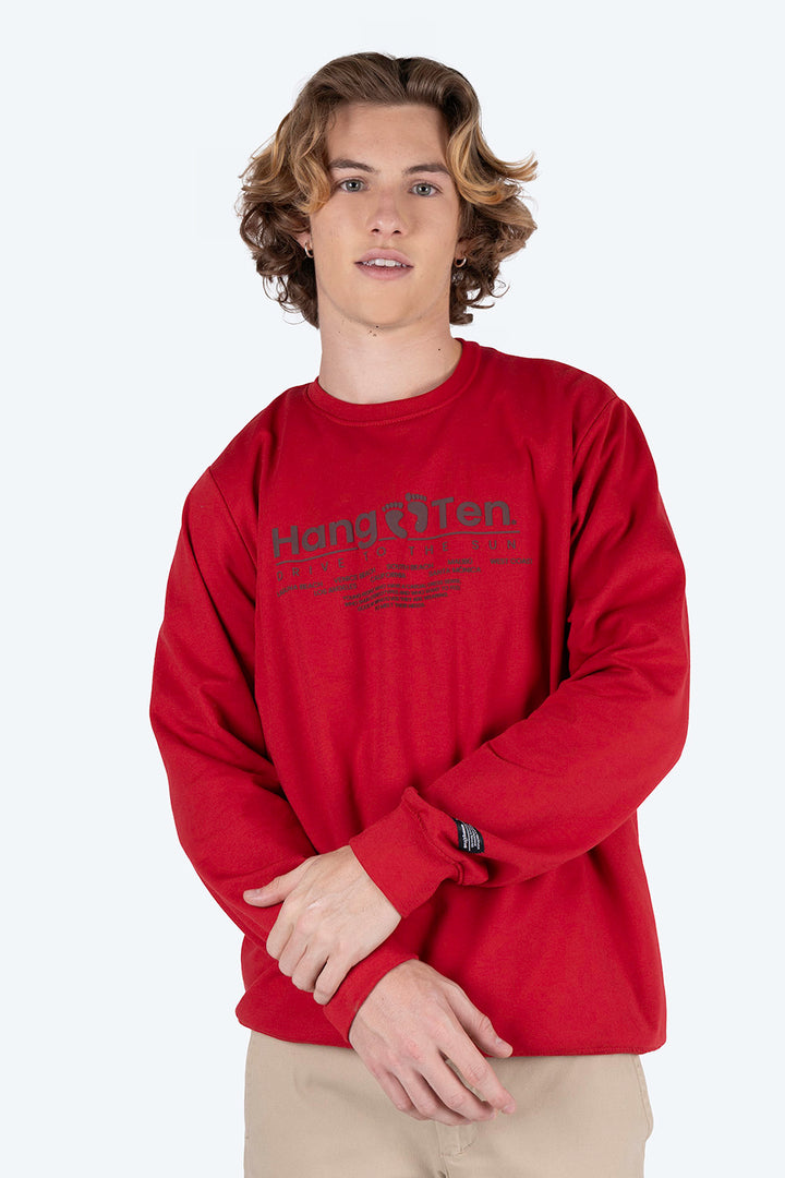 Sudadera cerrada con estampado Hang Ten 