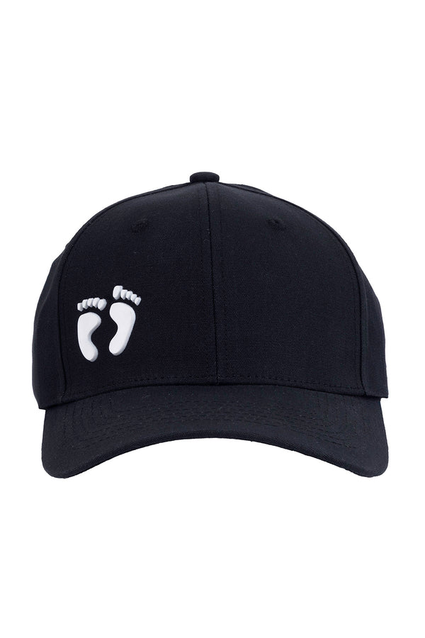 Gorra negra con huellas blancas estampadas - Hang Ten 