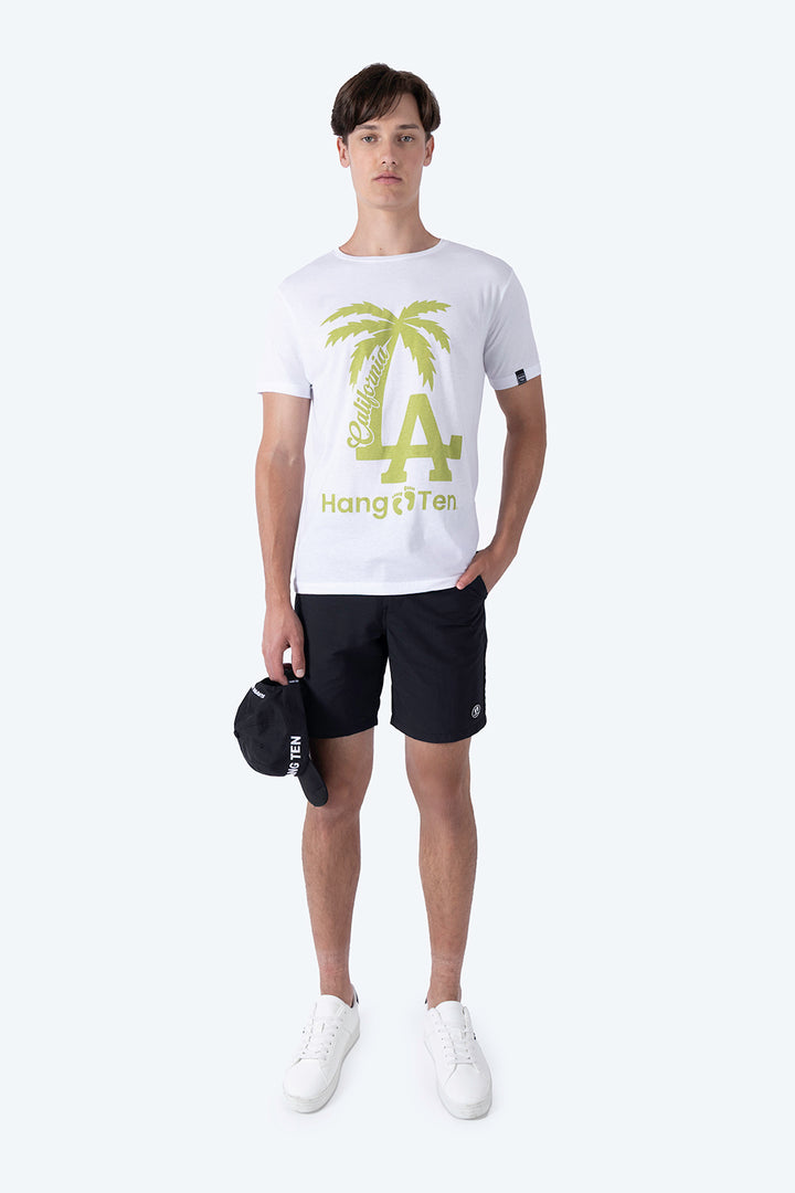 T-shirt blanca manga corta California - Hang Ten 