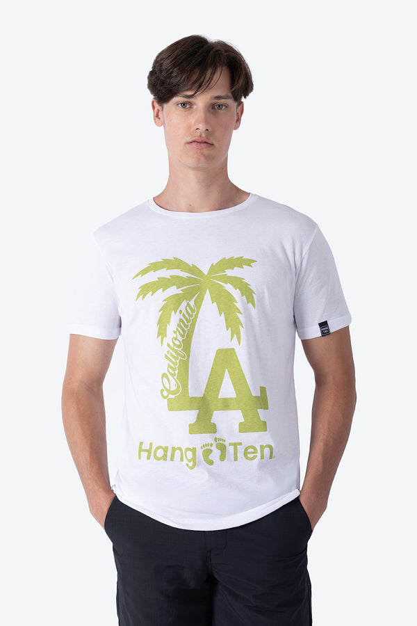 T-shirt blanca manga corta California - Hang Ten 