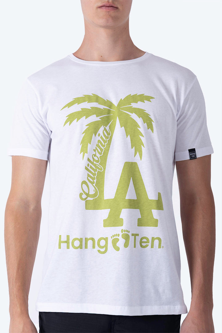 T-shirt blanca manga corta California - Hang Ten 
