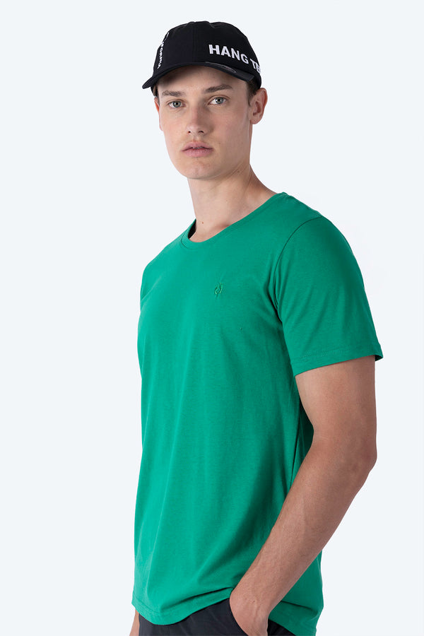 Playera básica cuello redondo verde - Hang Ten 