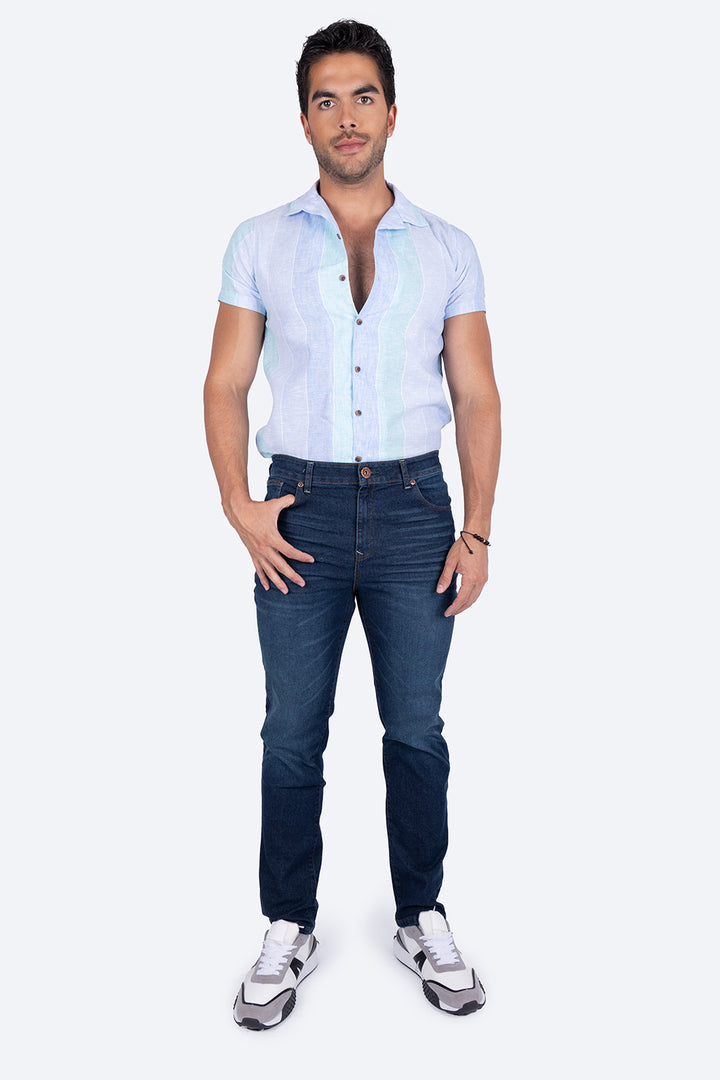 Jeans corte recto azul - Hang Ten