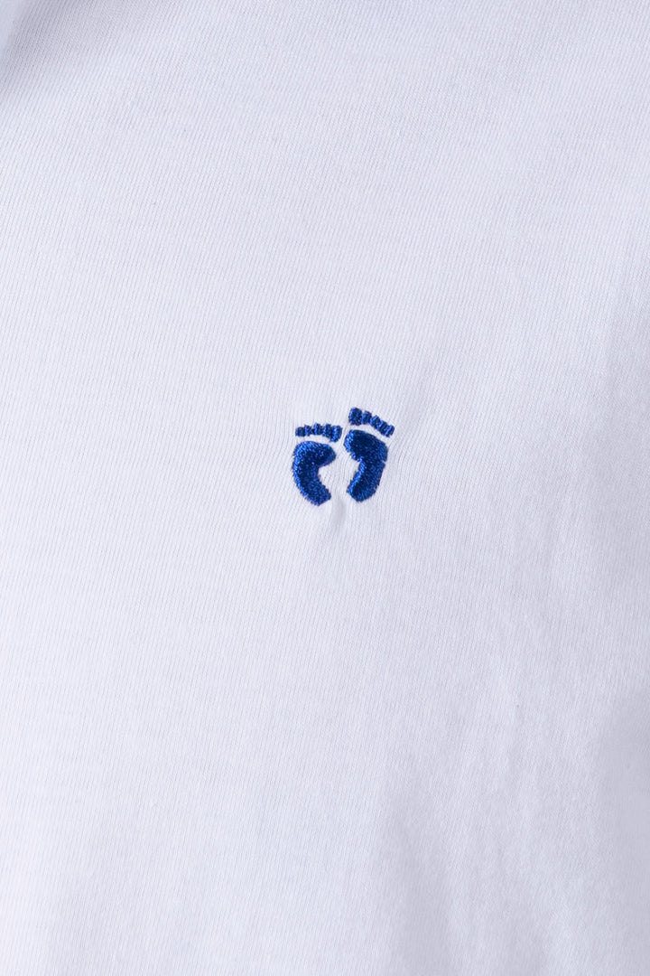 Polo chifón blanca filos a contraste azul - Hang Ten 