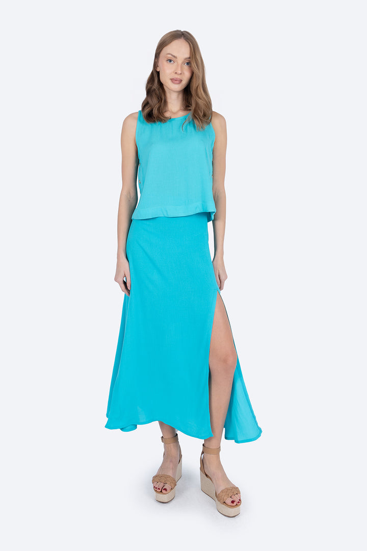 Blusa sin manga turquesa - Hang Ten