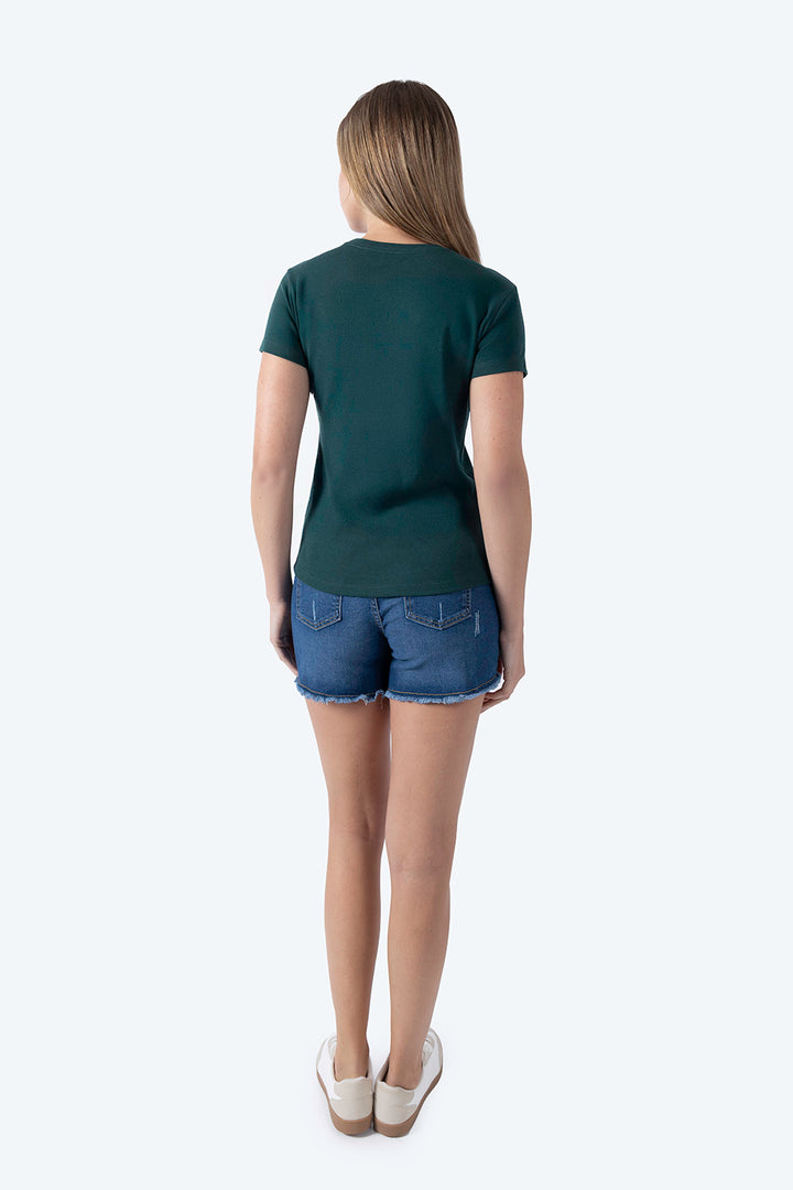 Playera verde oscuro estampado Seabright Beach - Hang Ten