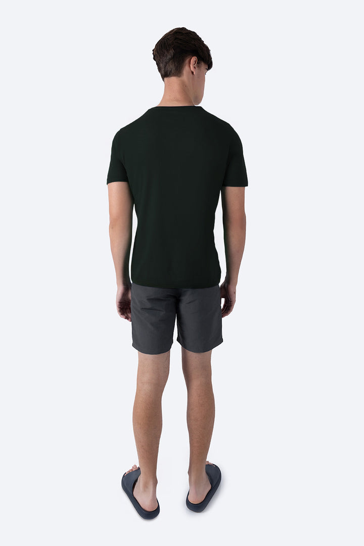 Playera básica cuello v negra  - Hang Ten 