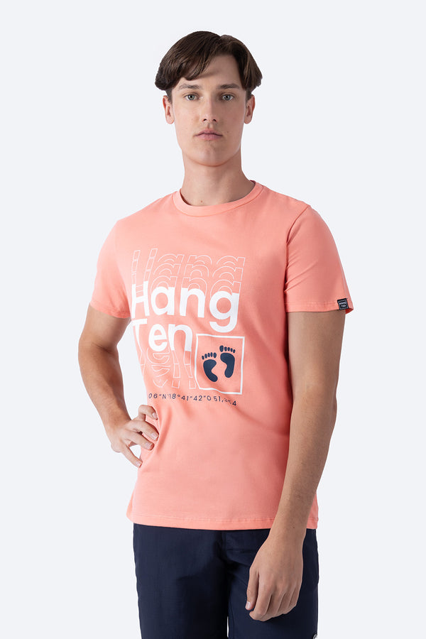 T-shirt coral "Hang Ten" - Hang Ten 