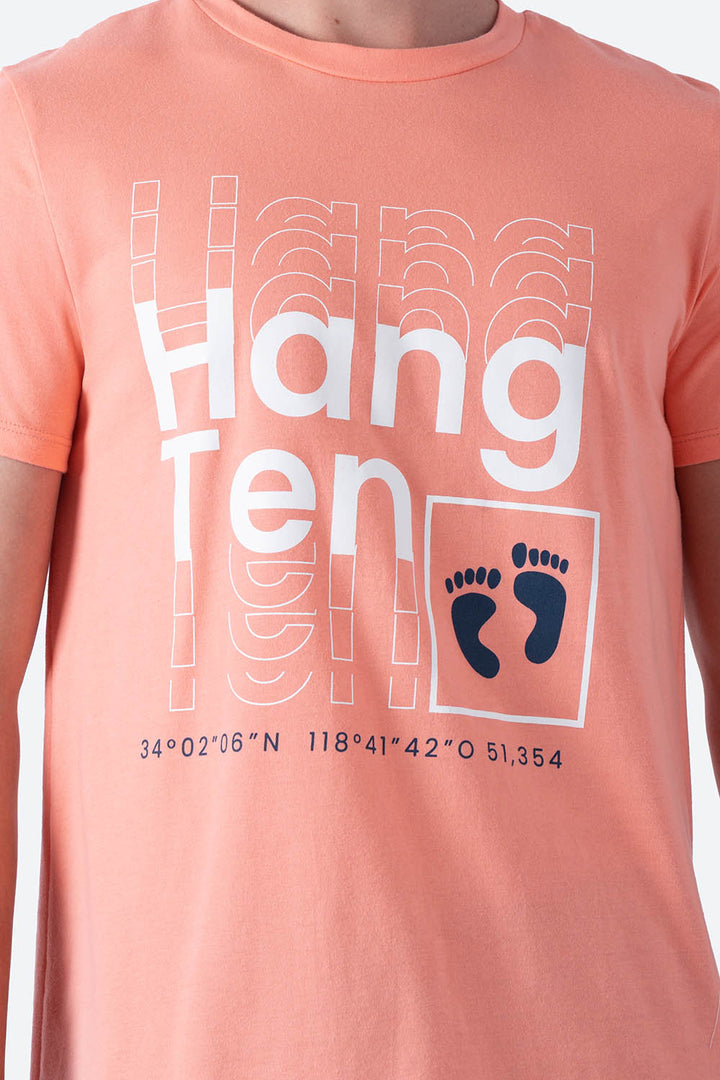 T-shirt coral "Hang Ten" - Hang Ten 