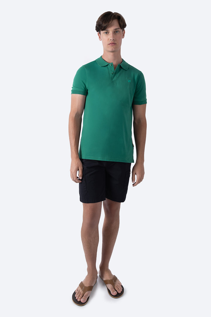 Polo chifón verde medio - Hang Ten 