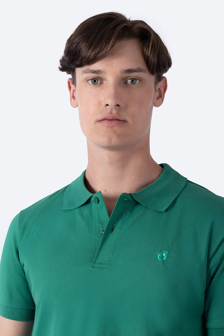 Polo chifón verde medio - Hang Ten 