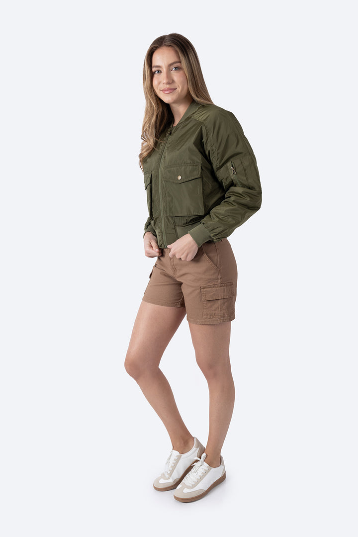 Chamarra bomber verde - Hang Ten