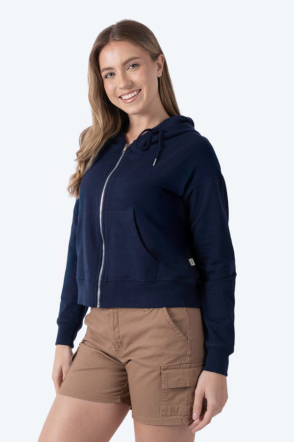 Sudadera abierta azul con gorro - Hang Ten