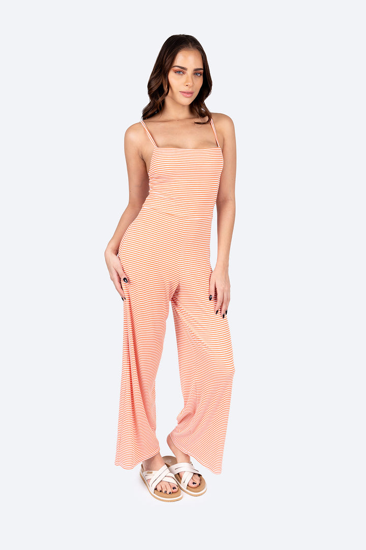 Jumpsuit rayado pierna ancha - Hang Ten
