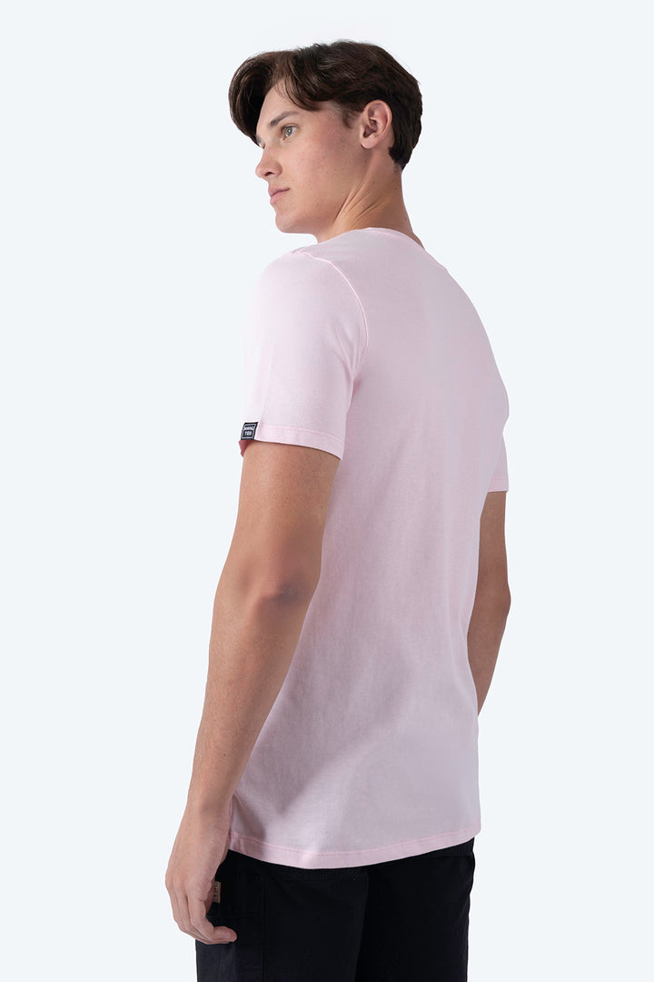 T-shirt rosa claro "Born to surf, forced to work" - Hang Ten 